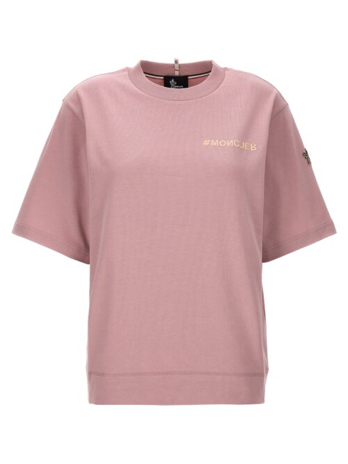 Logo print T-shirt MONCLER GRENOBLE Pink