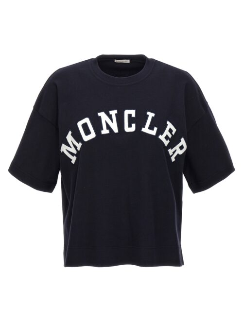 Logo embroidery t-shirt MONCLER Blue