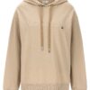 Logo embroidery hoodie MONCLER Beige