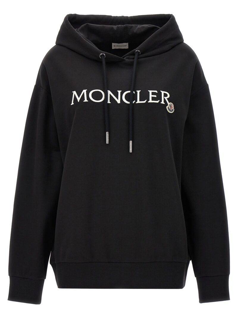 Lgoo embroidery hoodie MONCLER Black