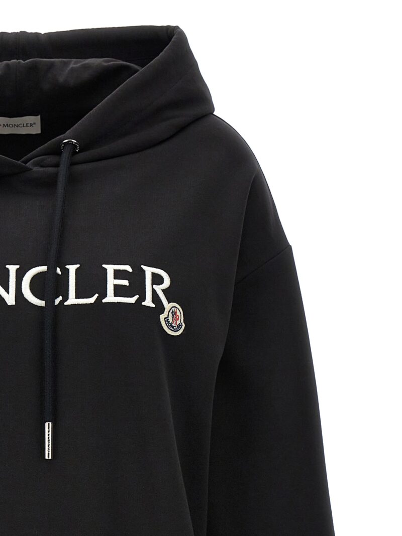 Lgoo embroidery hoodie Woman MONCLER Black