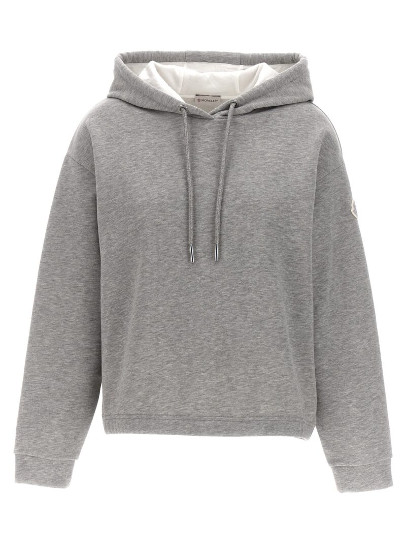 Lurex hoodie MONCLER Gray