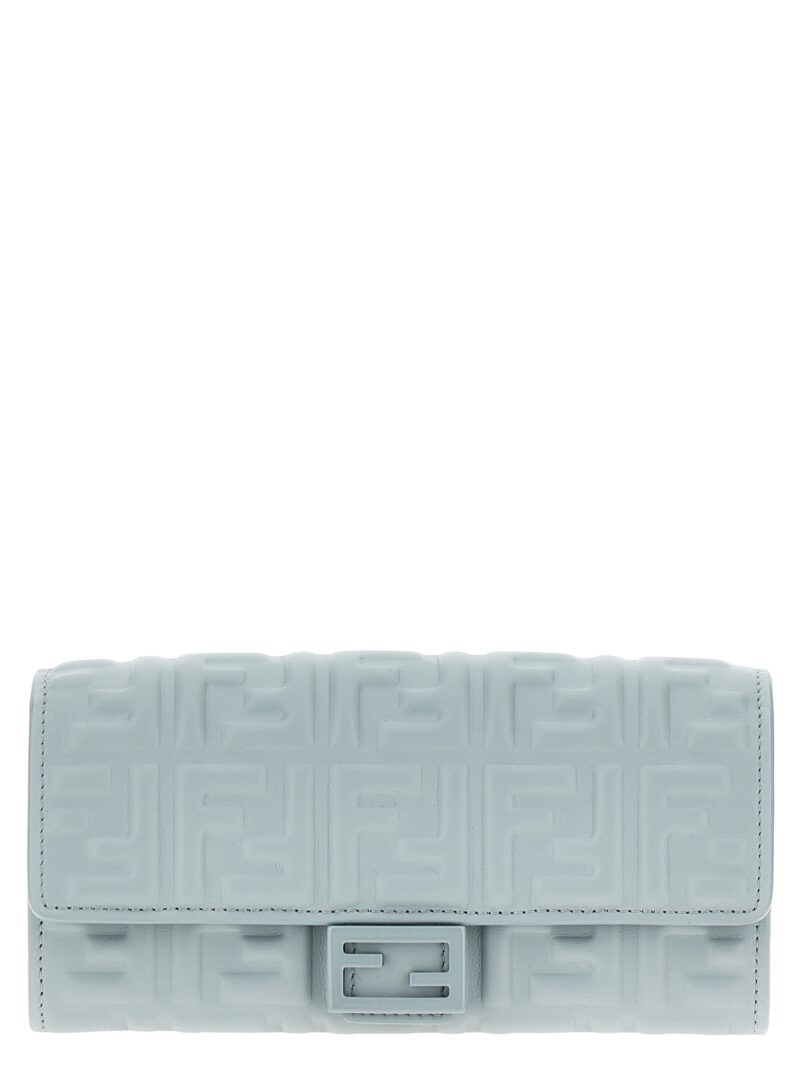 'Continental With Chain Baguette' wallet FENDI Light Blue