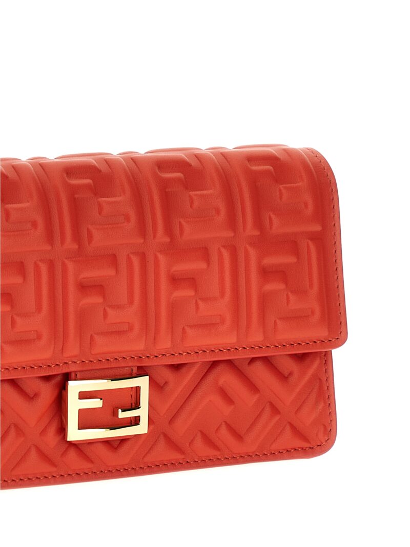 'Baguette' Wallet On Chain 100% lamb leather (Ovis aries) FENDI Red