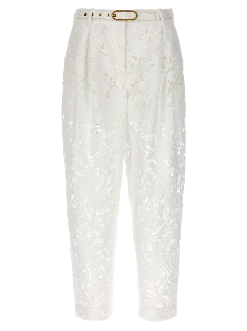 'Natura Cropped Barrell' trousers ZIMMERMANN White