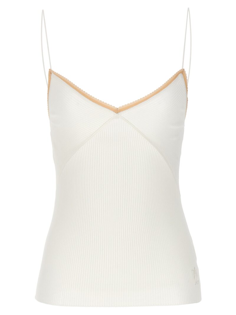 Ribbed tank top N°21 White