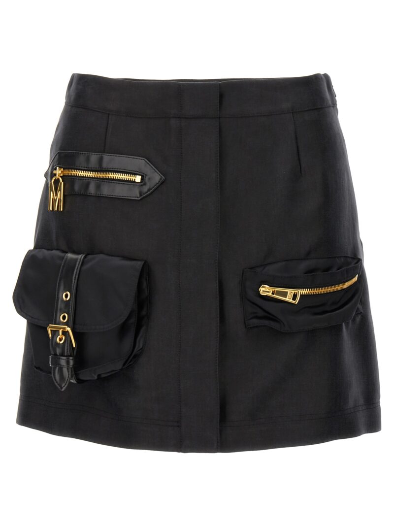 Cargo mini skirt MOSCHINO Black