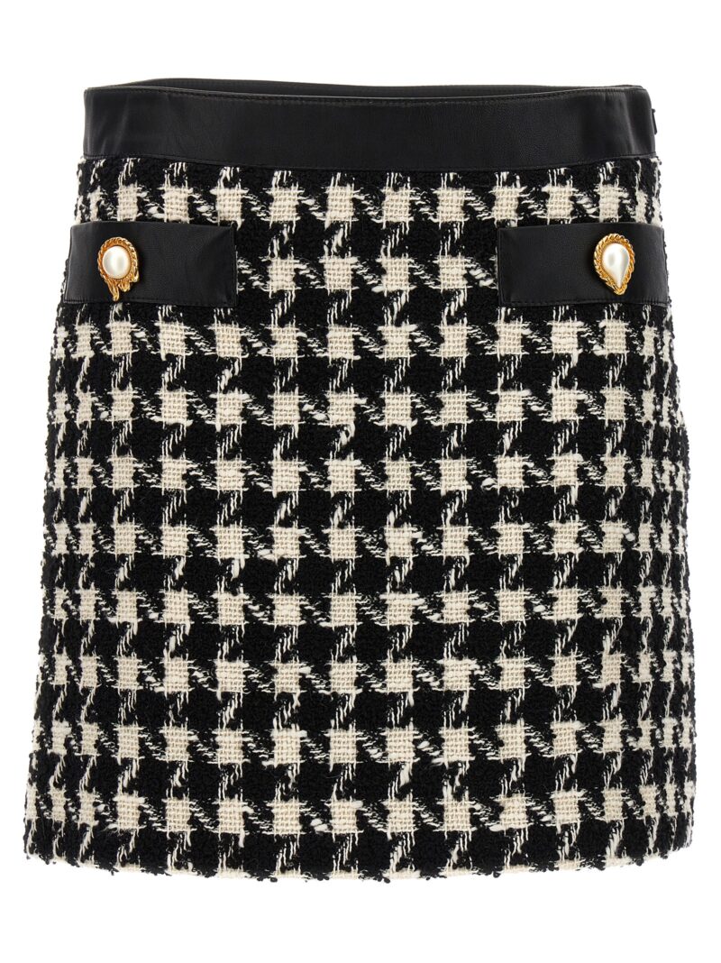 Houndstooth skirt MOSCHINO White/Black