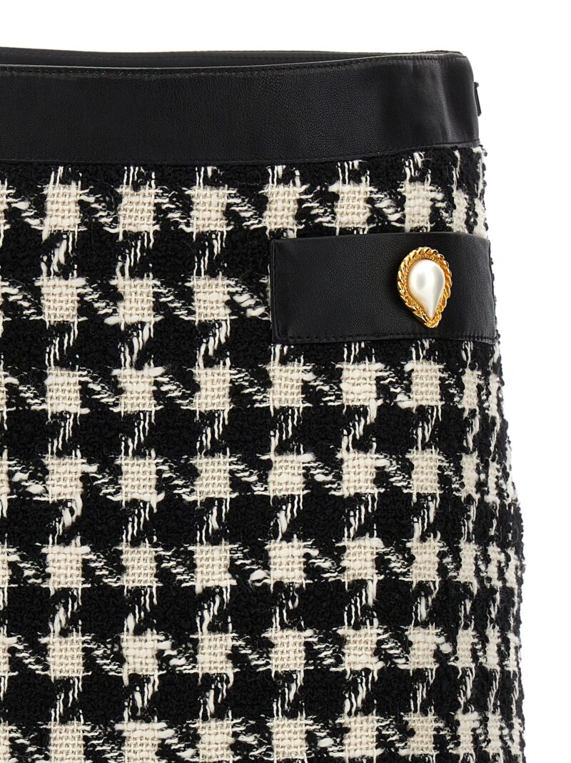 Houndstooth skirt Woman MOSCHINO White/Black