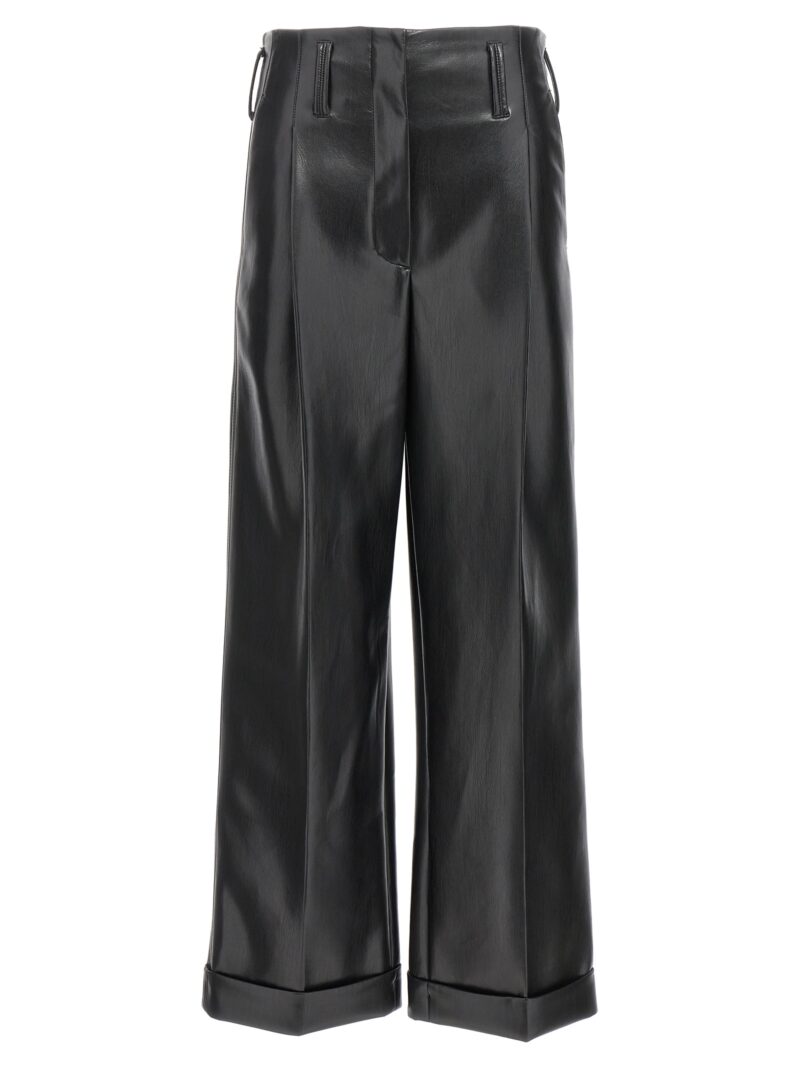 Faux leather trousers PHILOSOPHY Black