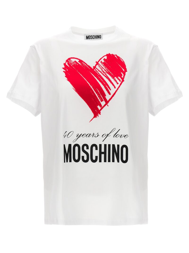 '40 Years Of Love' t-shirt MOSCHINO White