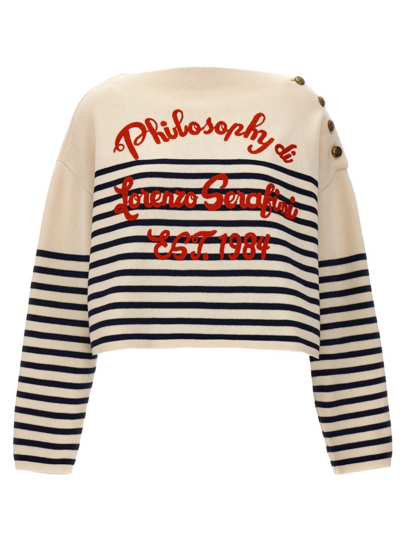 Logo embroidery striped sweater PHILOSOPHY Multicolor