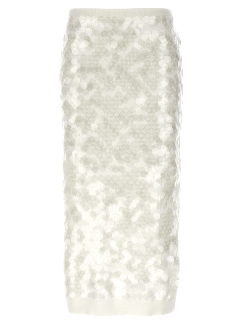 Sequin knitted skirt N°21 White