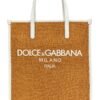 Logo embroidery shopping bag DOLCE & GABBANA Beige
