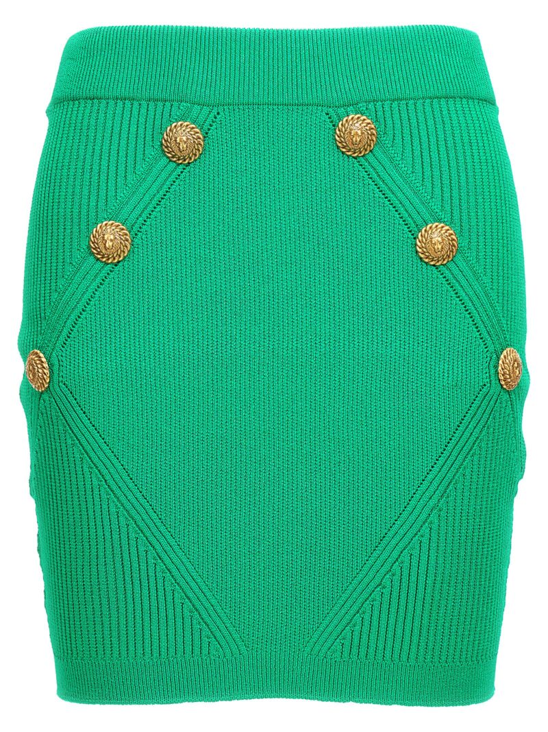 Knitted skirt BALMAIN Green