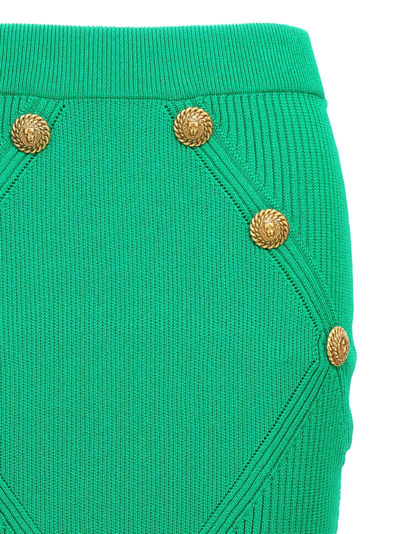 Knitted skirt Woman BALMAIN Green