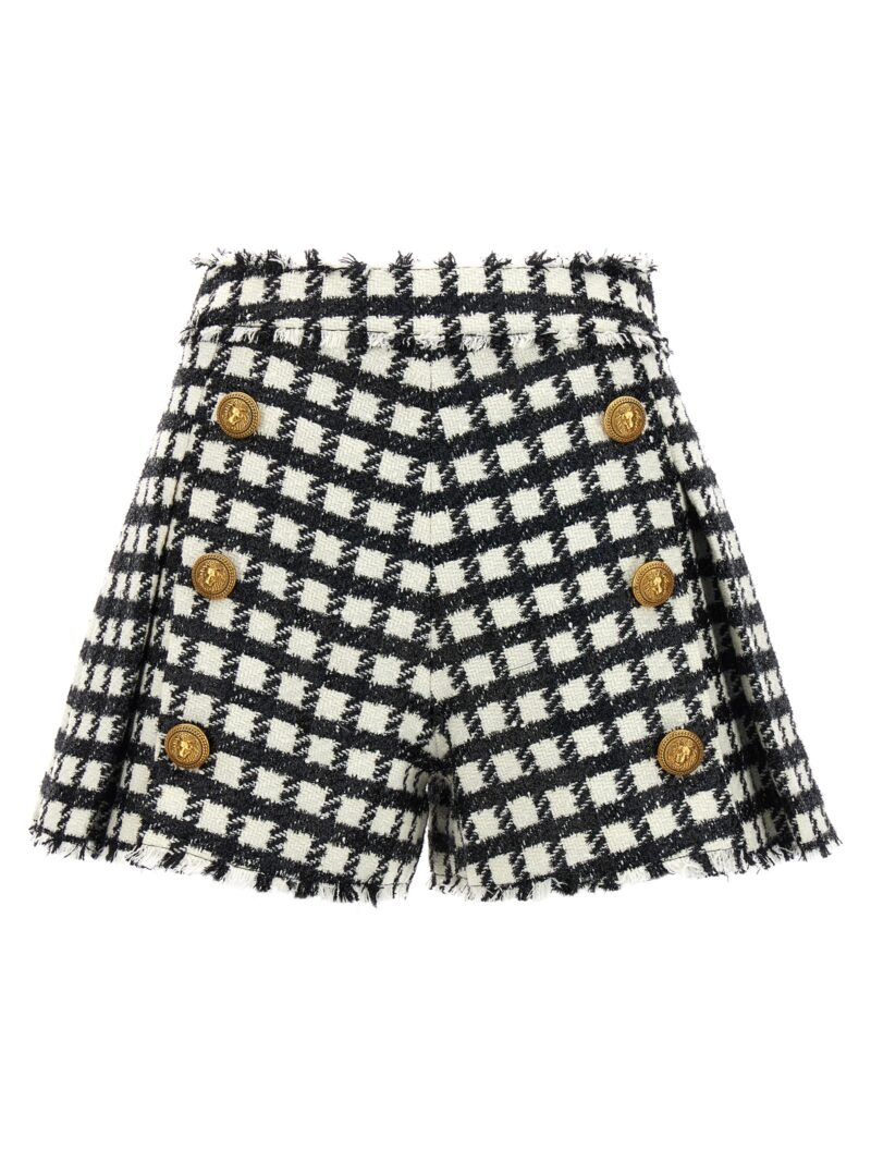 Tweed shorts BALMAIN White/Black