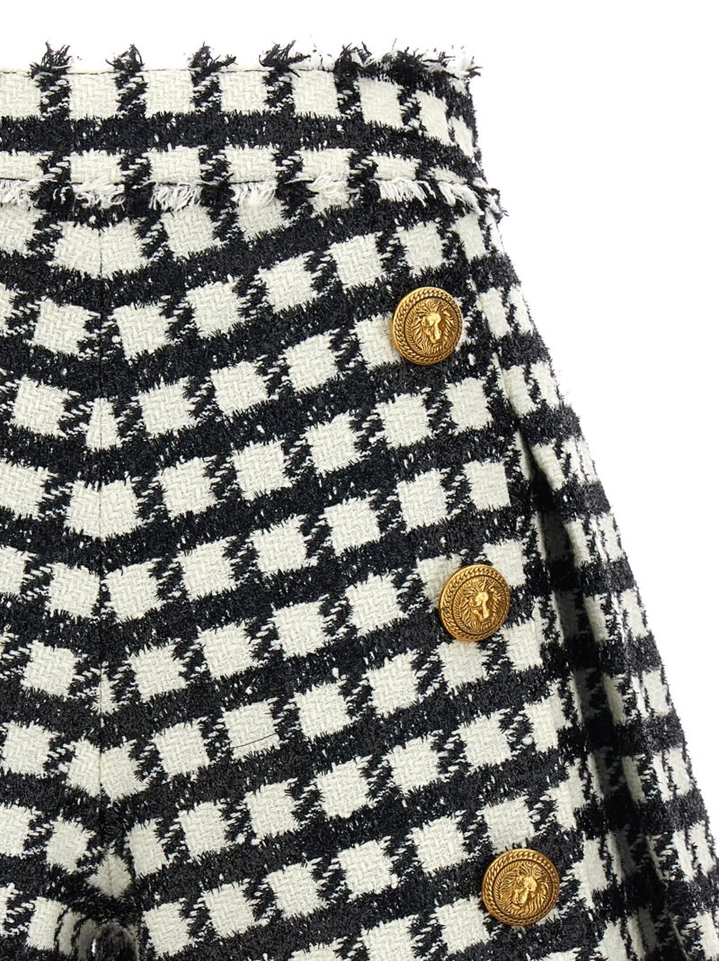 Tweed shorts Woman BALMAIN White/Black