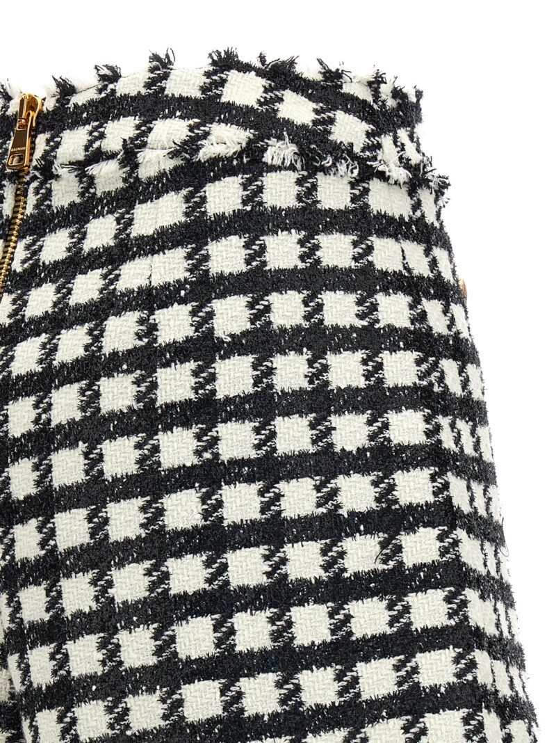 Tweed shorts 53% wool 26% polyamide 21% wool BALMAIN White/Black