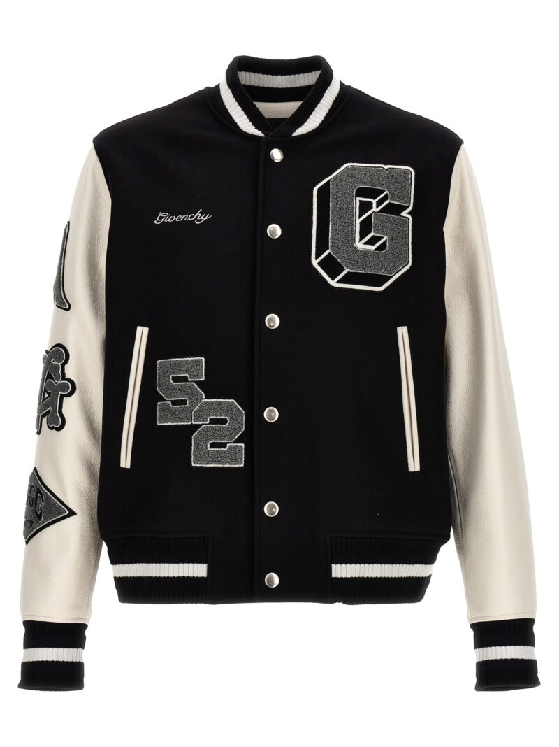 Patches and embroidery bomber jacket GIVENCHY White/Black