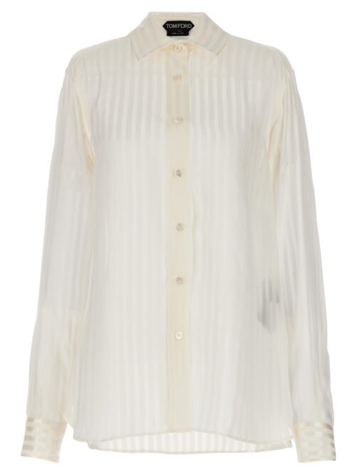 Striped silk shirt TOM FORD White