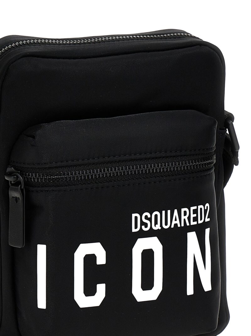'Be Icon' crossbody bag Man DSQUARED2 White/Black