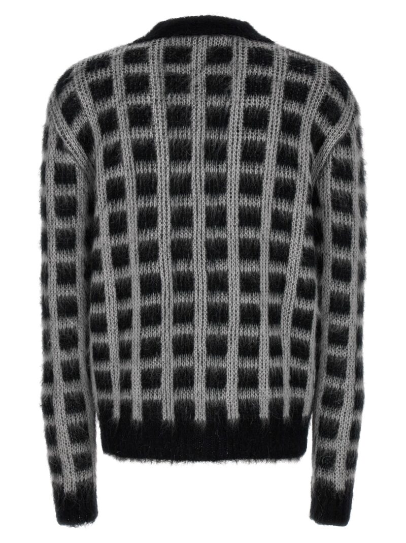 'Brushed Check Fuzzy Wuzzy' cardigan CDMG0115Q0UFU161CHN99 MARNI White/Black