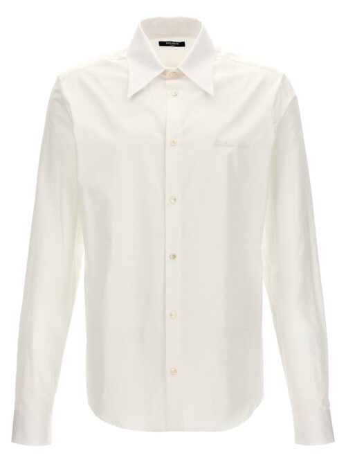 Logo embroidery shirt BALMAIN White