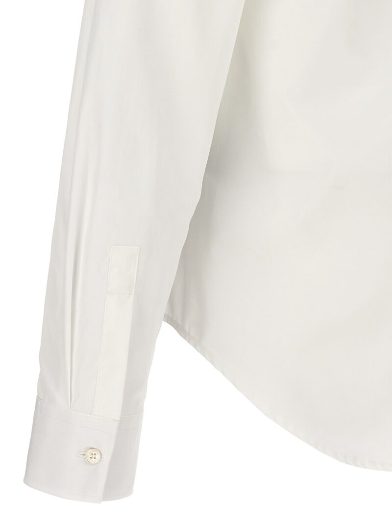 Logo embroidery shirt 100% cotton BALMAIN White