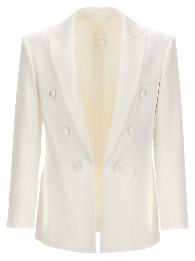 'Monogramma' double-breasted blazer BALMAIN White