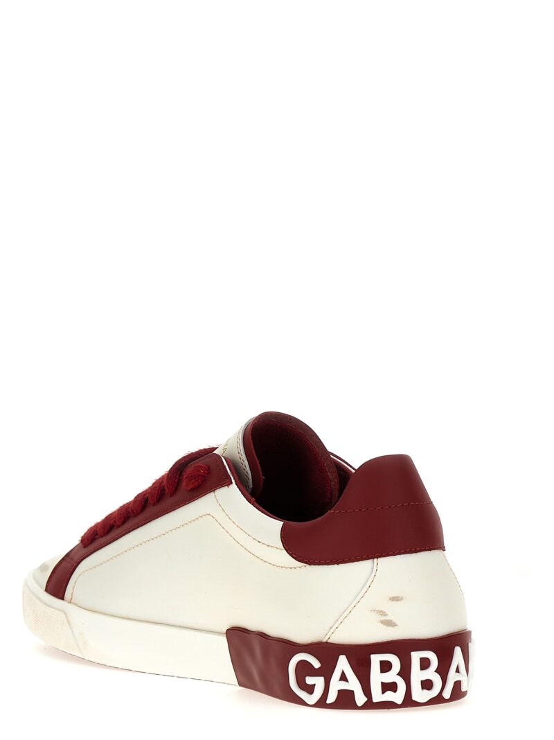 'Portofino Vintage' sneakers 100% calf leather (Bos Taurus) DOLCE & GABBANA Bordeaux