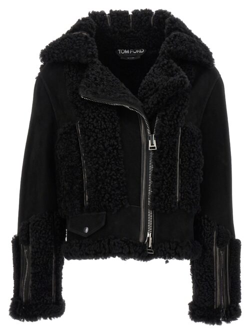 Suede shearling jacket TOM FORD Black