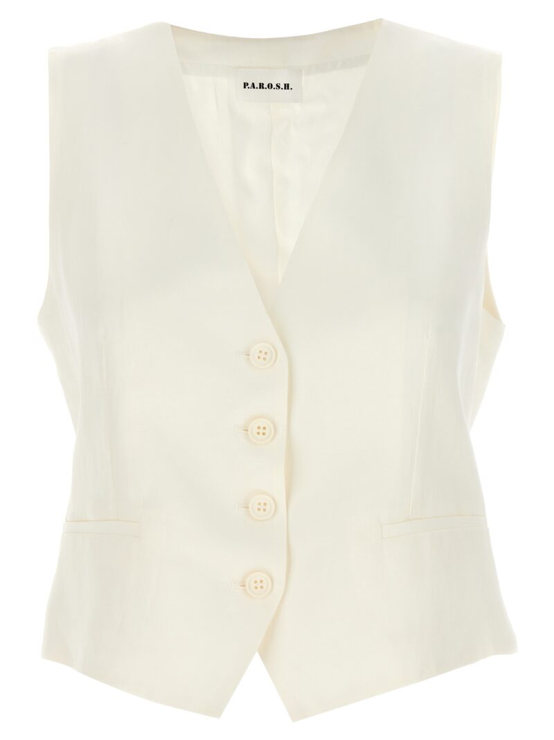 Single-breasted vest P.A.R.O.S.H. White