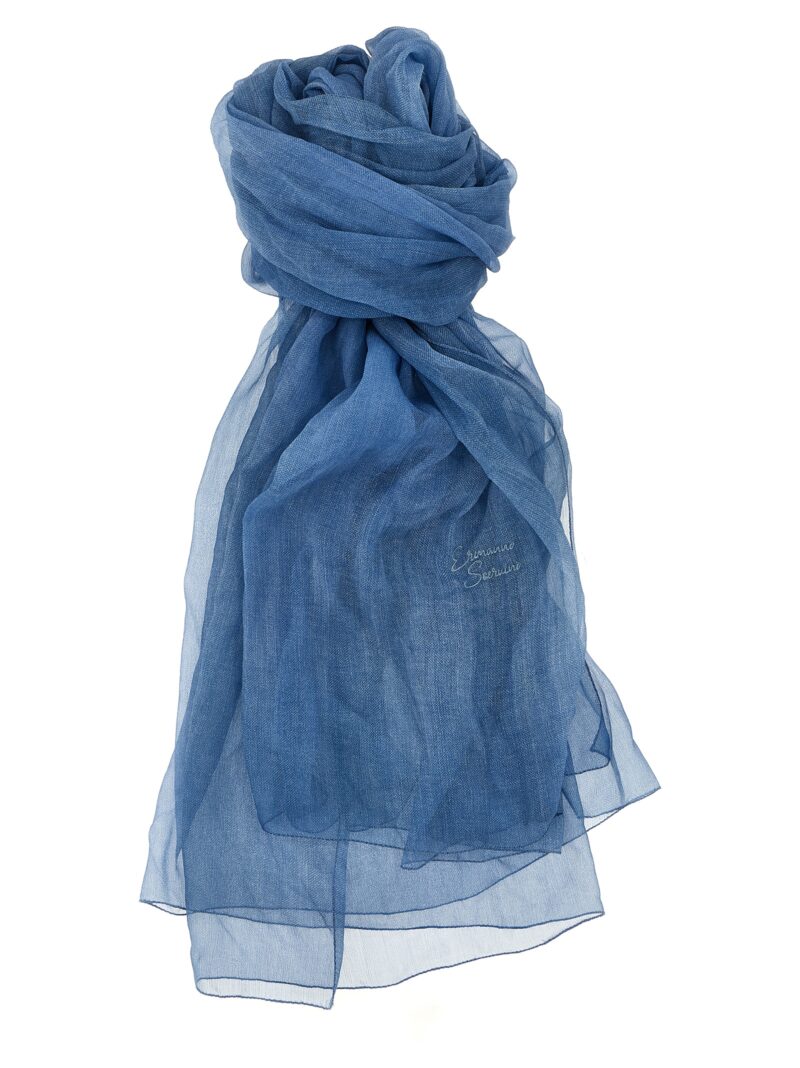 Silk scarf ERMANNO SCERVINO Light Blue