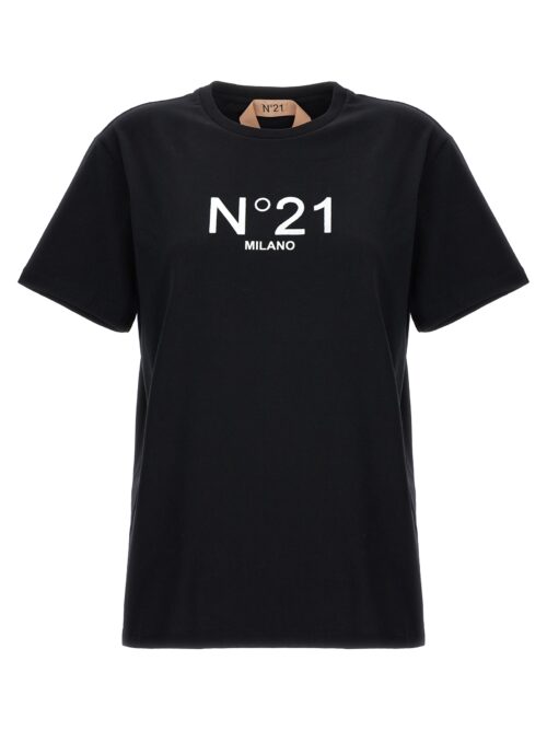 Flocked logo T-shirt N°21 Black