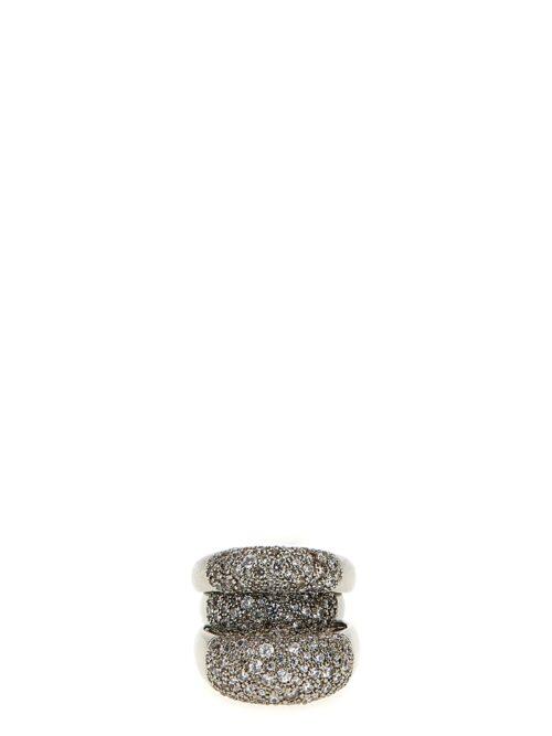 'Blow Up Solar Crystal' ring PANCONESI Silver