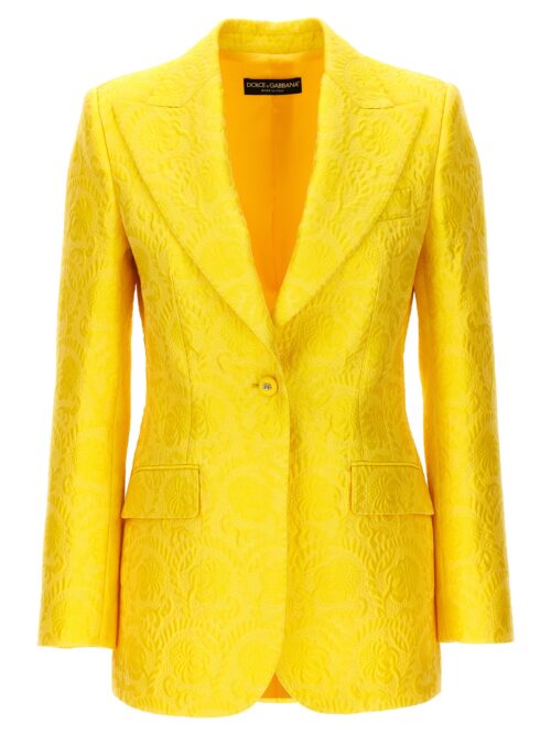 Single-breasted turlington blazer DOLCE & GABBANA Yellow