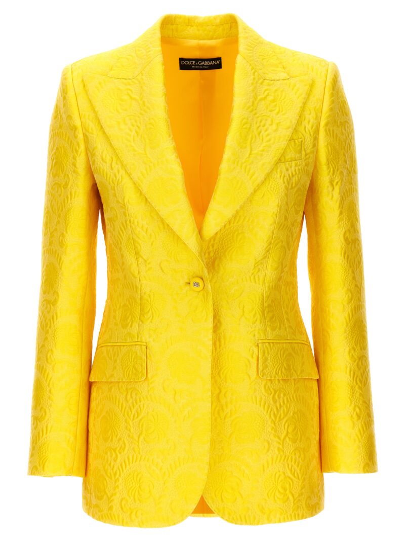 Single-breasted turlington blazer DOLCE & GABBANA Yellow