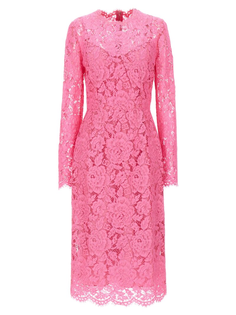 Lace sheath dress DOLCE & GABBANA Pink