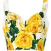 'Rose Gialle' bustier top DOLCE & GABBANA Multicolor