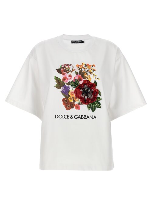 Embroidery print T-shirt DOLCE & GABBANA White