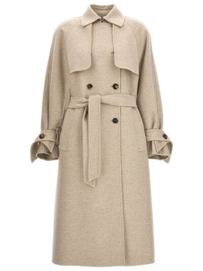 'Falcone' trench coat MAX MARA White