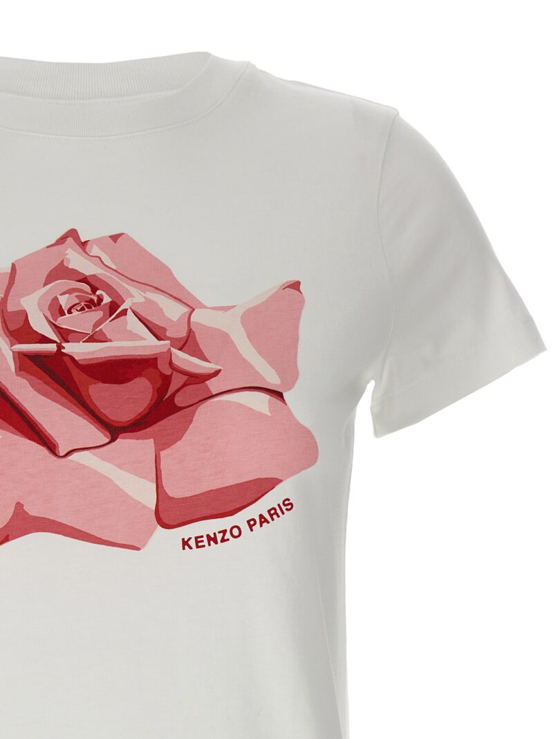 'Rose' T-shirt Woman KENZO White