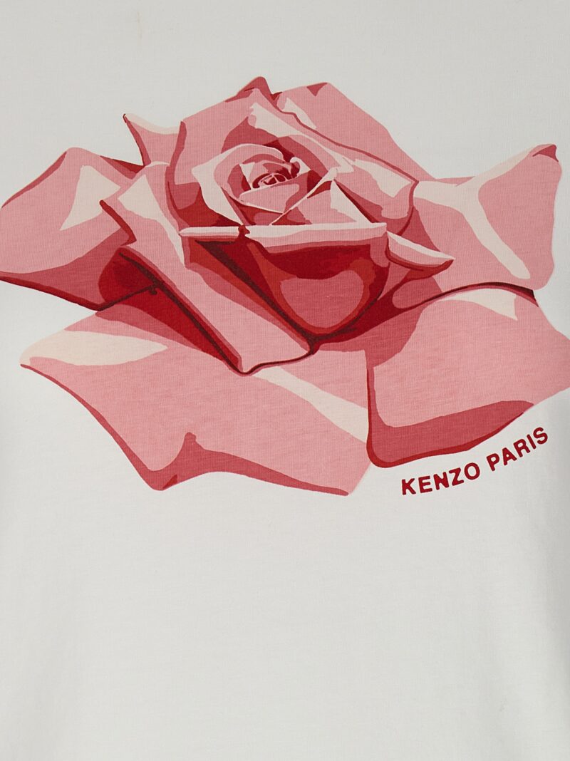 'Rose' T-shirt 100% cotton KENZO White