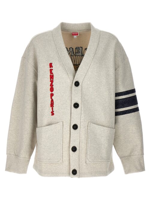 'Drawn Varsity' cardigan KENZO Gray