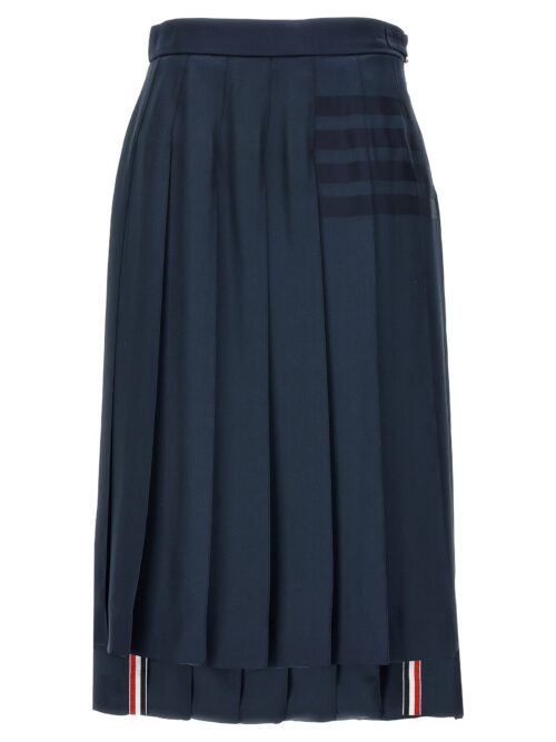 'Below Knee Dropped Back Pleated' skirt THOM BROWNE Blue