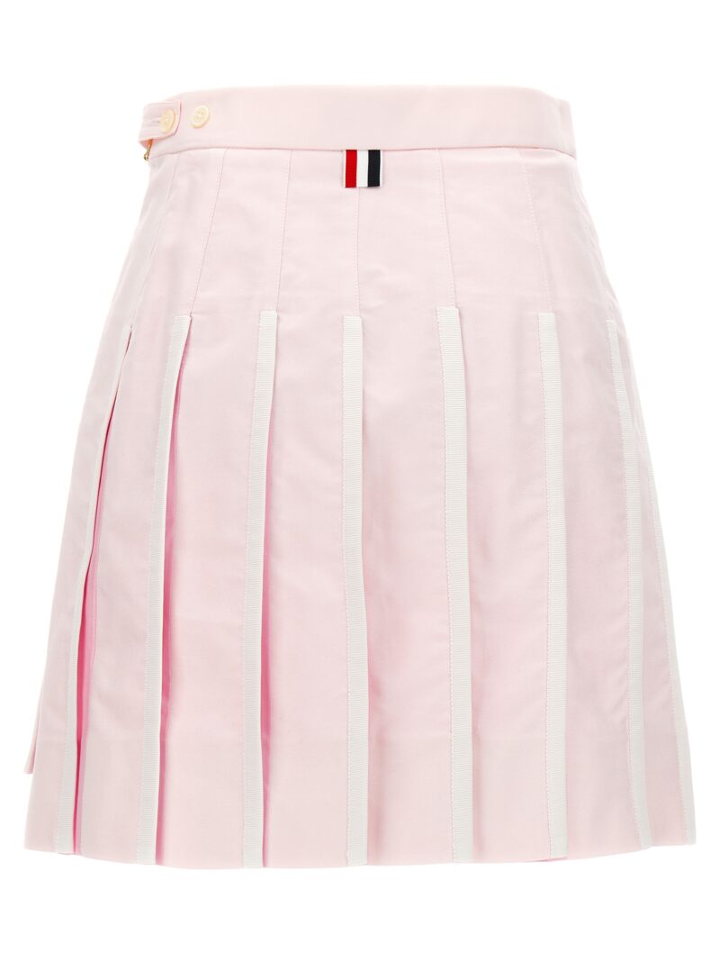 Pleated oxford skirt FGC724B02188680 THOM BROWNE Pink