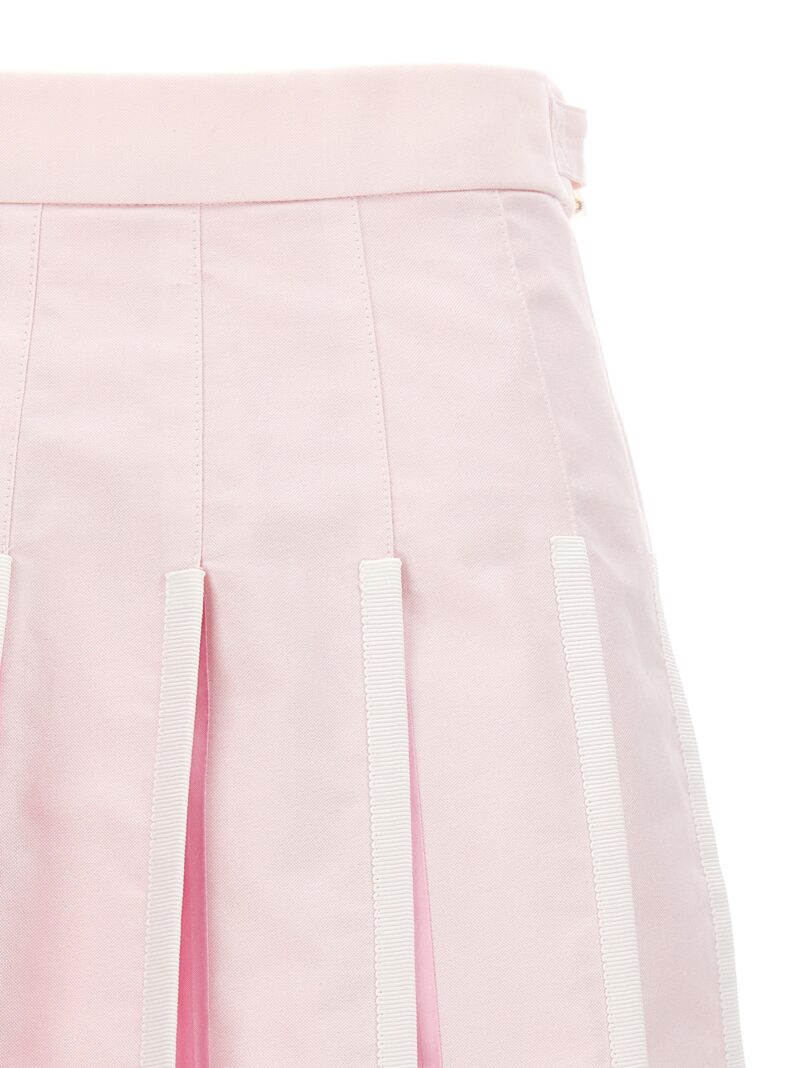 Pleated oxford skirt Woman THOM BROWNE Pink