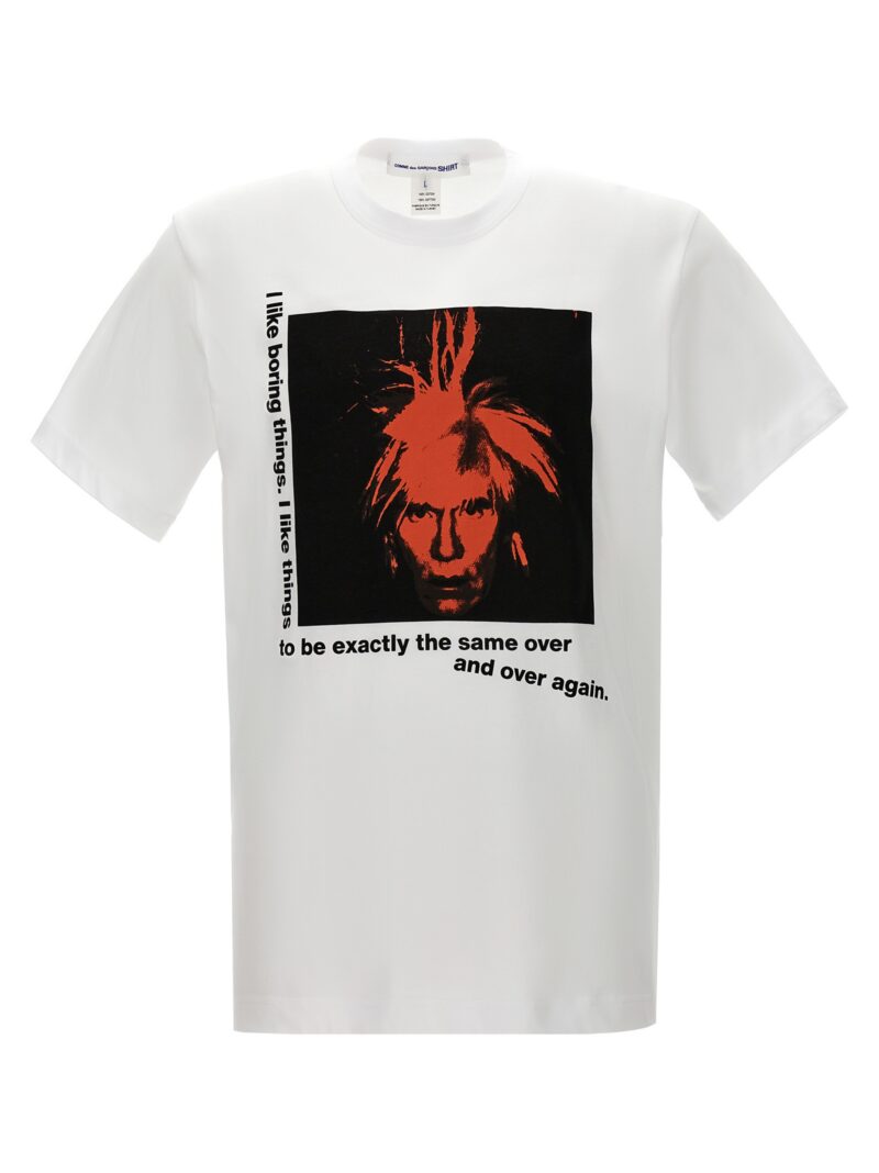 'Andy Warhol' t-shirt COMME DES GARCONS SHIRT White