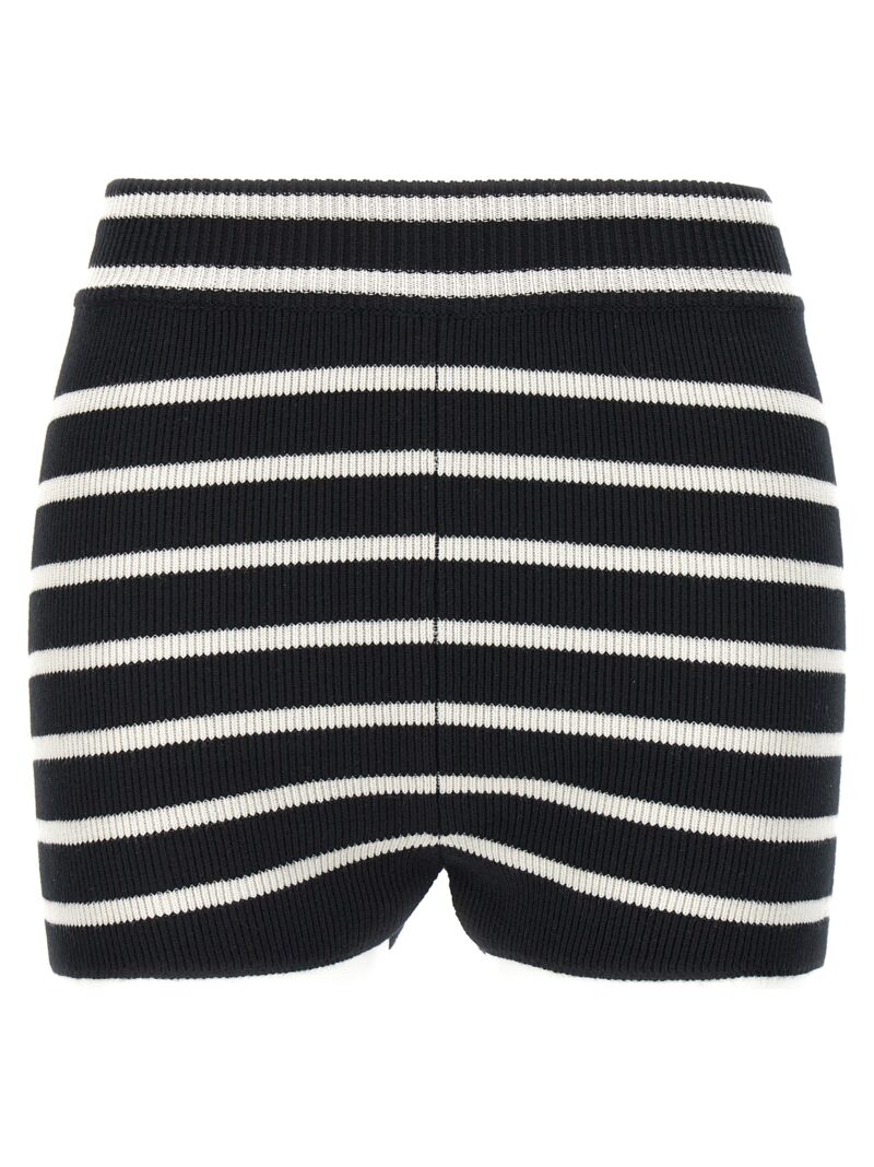 Striped knitted shorts AMI PARIS White/Black